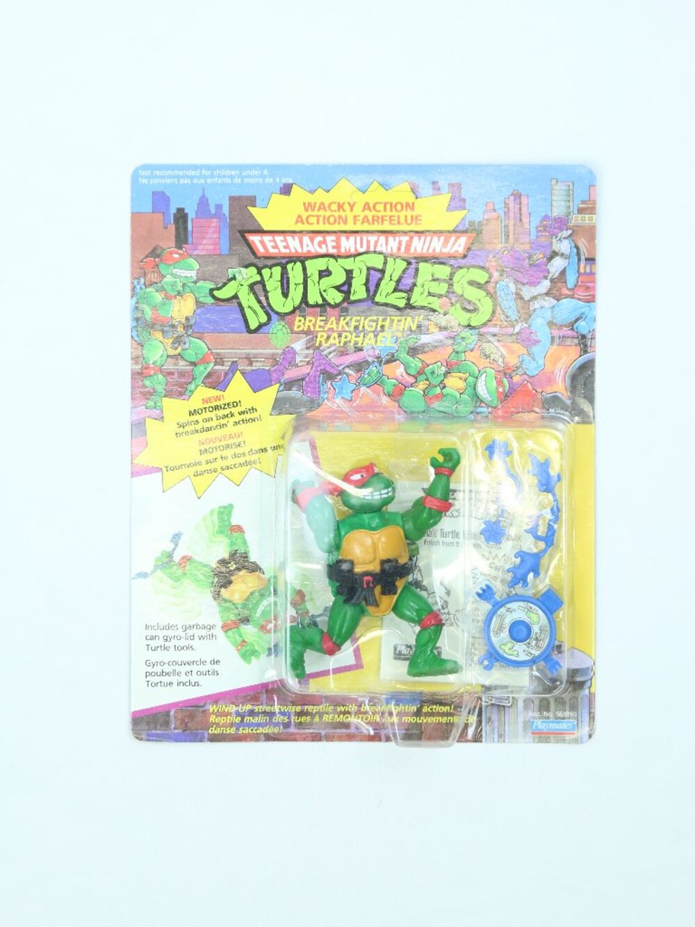 Vintage 1989 Teenage Mutant Ninja Turtles "Wacky Action" Breakfightin' Raphael a